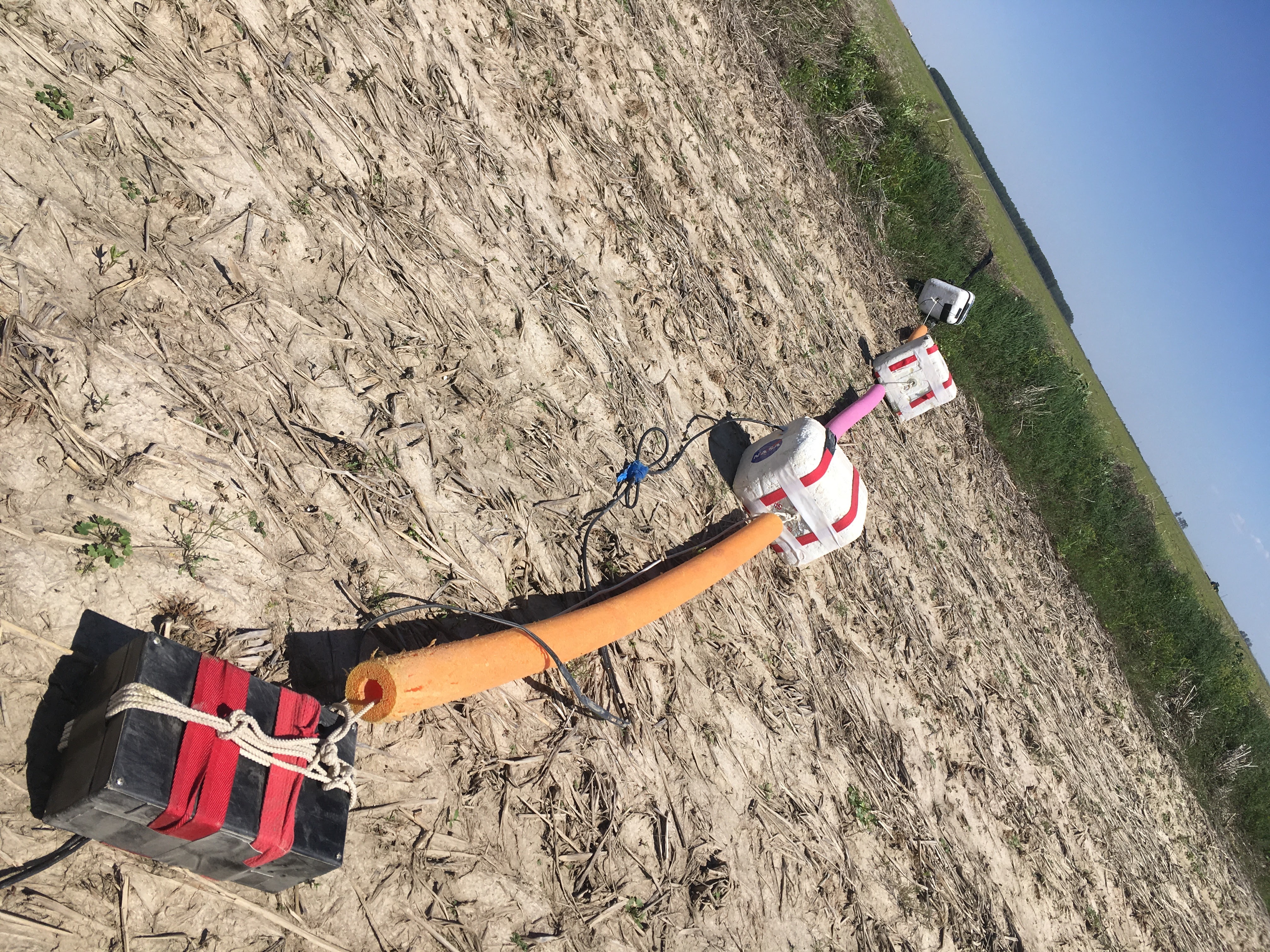 Payload boxes after landing