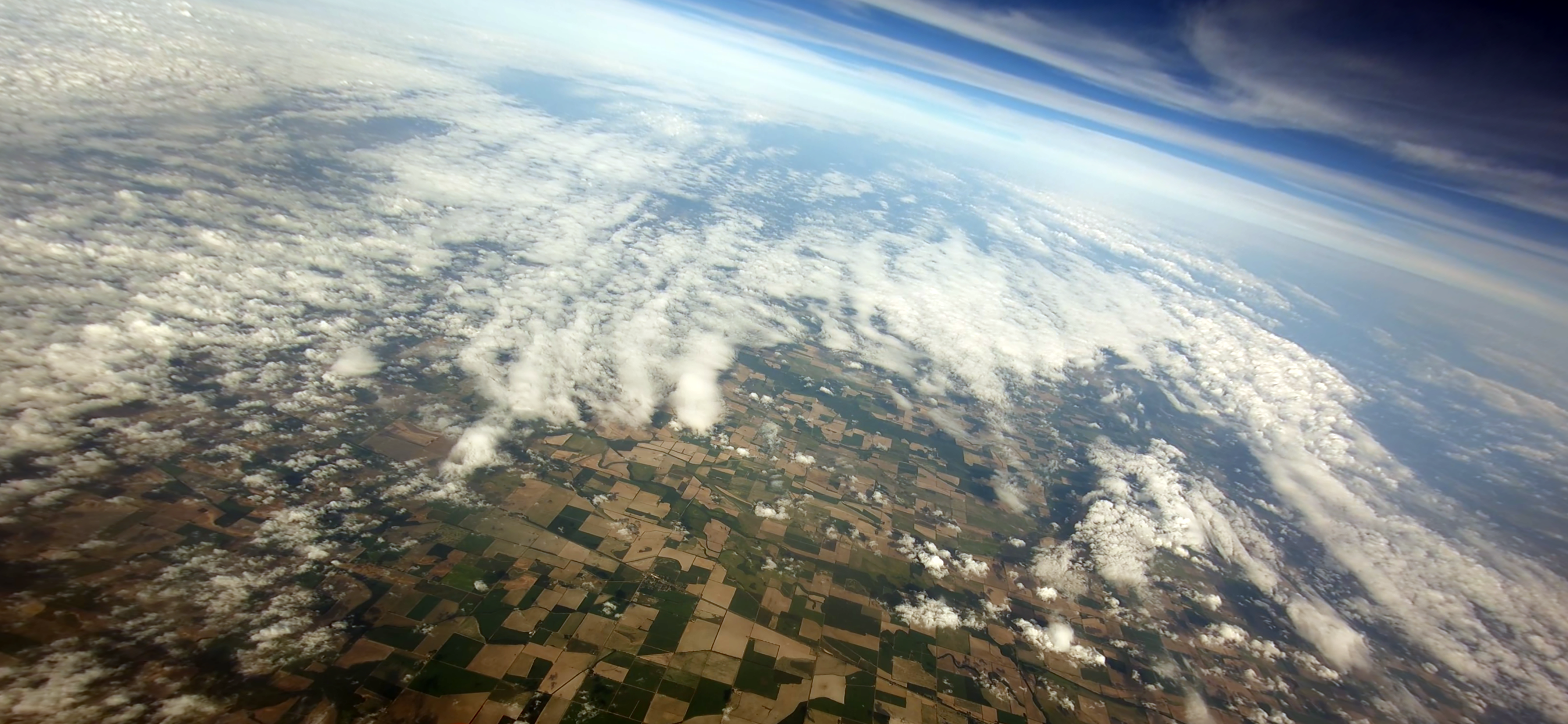 GoPro image taken during ascent.